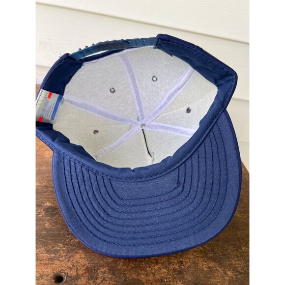 Vintage Mack Trucks Rutrough-Mack Inc. Navy Blue Snapback Hat X3 - Picture 3 of 4